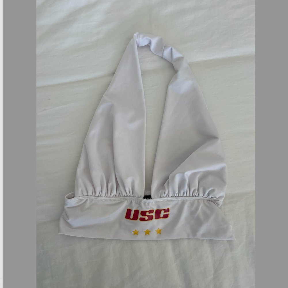 White USC Halter Top